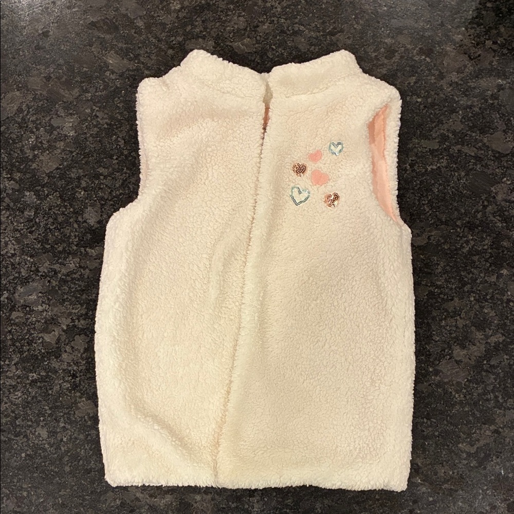 Catherine Malandrino Cream Vest with Heart Details